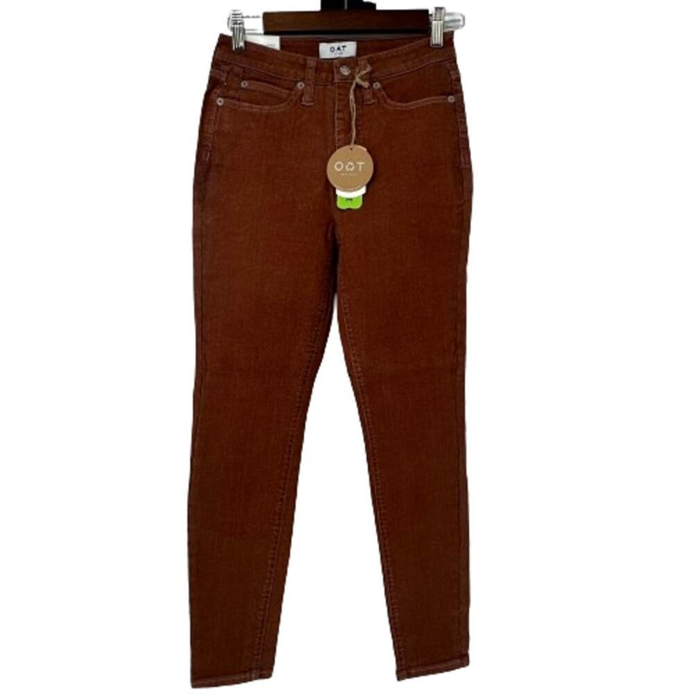OAT High Rise Skinny Ankle Jeans - Brown NWT Size 25